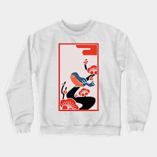 Plum Blossom with Bush Warbler Crewneck Sweatshirt